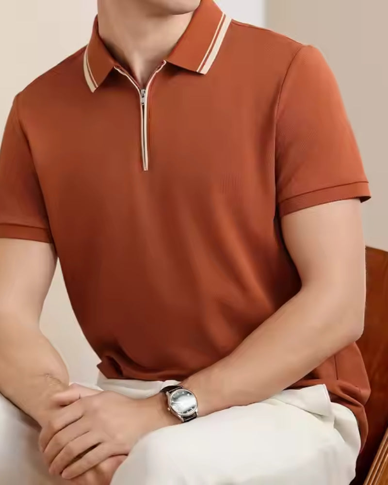 Ridgeway poloshirt met ritssluiting - STIVO